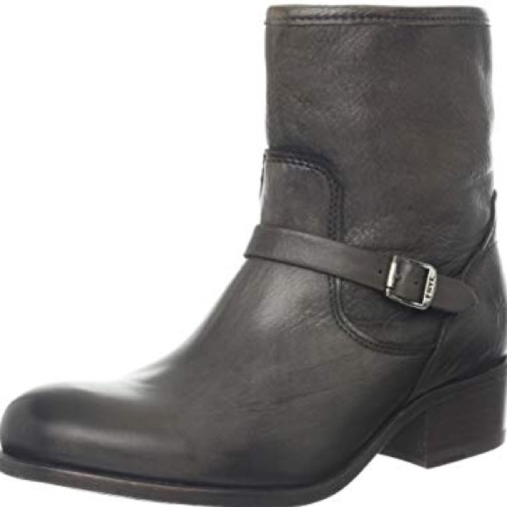 Frye black Lynn strap boots